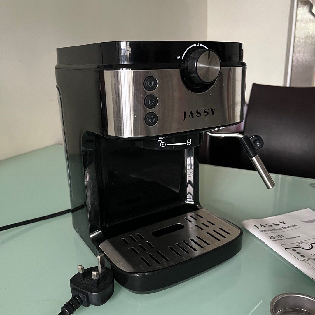JASSY 19 Bar Espresso Machine with Steam Wand TV Home