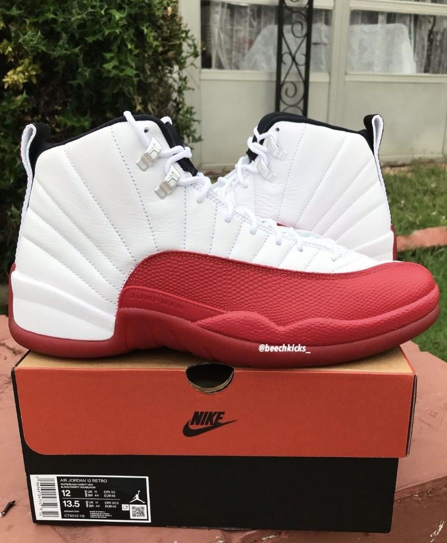Jordan 12 Cherry Men s Fashion Footwear Sneakers on Carousell