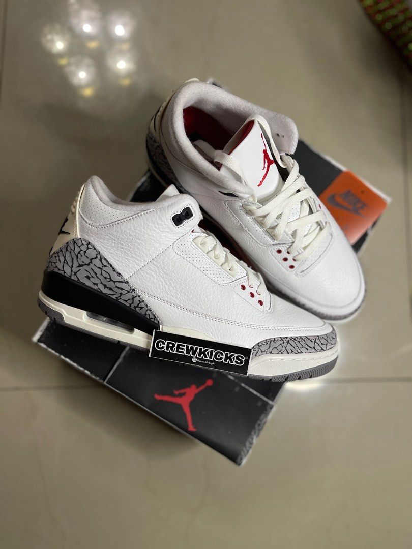 Jordan 3 'White Cement Reimagined' (Category: Sneakers) located in Quezon. Submitted by crewkicks.ph (Listing ID 1279649968, Image 2). Description: Jordan 3 'White Cement Reimagined' Size 10.5 Brand new (w flaws) ₱ 14,498 ONLY! (Below Market Price) • Detailed & Actual pics are posted. • Original / Legit / Authentic • Money-back guarantee if proven fake. • Prices may change without prior notice. • Other sizes available for pre-order, price varies.