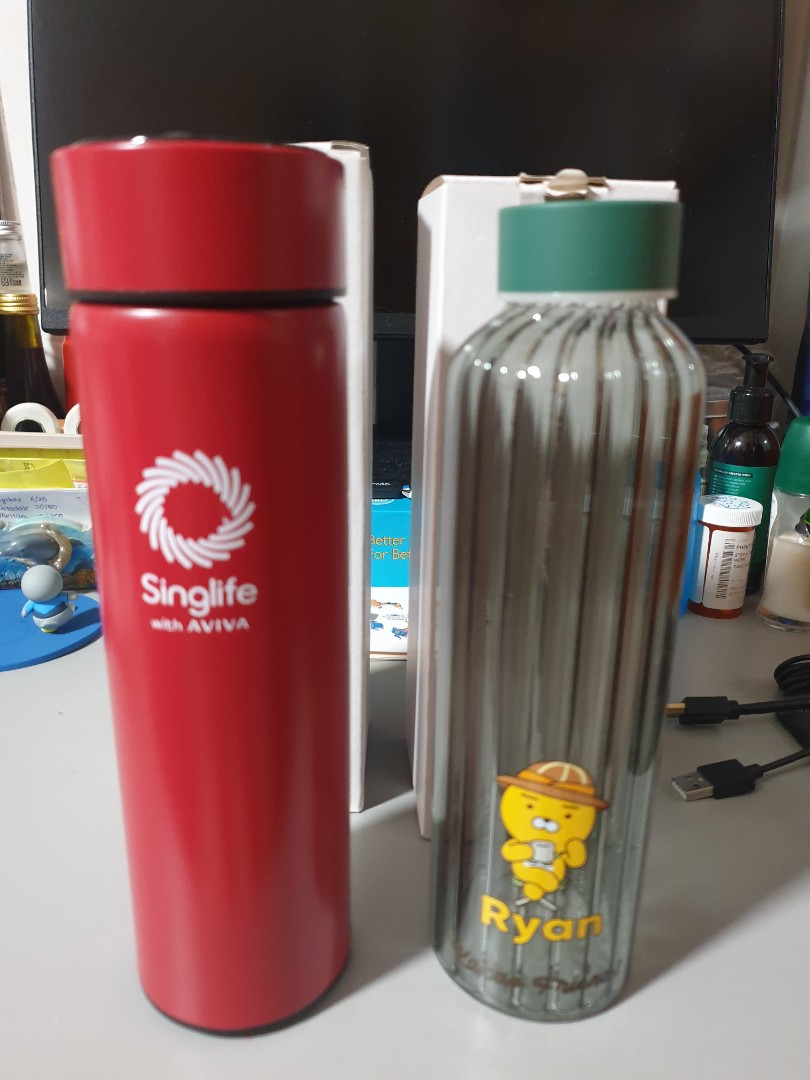 Kakao And Friends Typo Water Bottle Thermal Flask With Led Temp Display Furniture And Home 0528