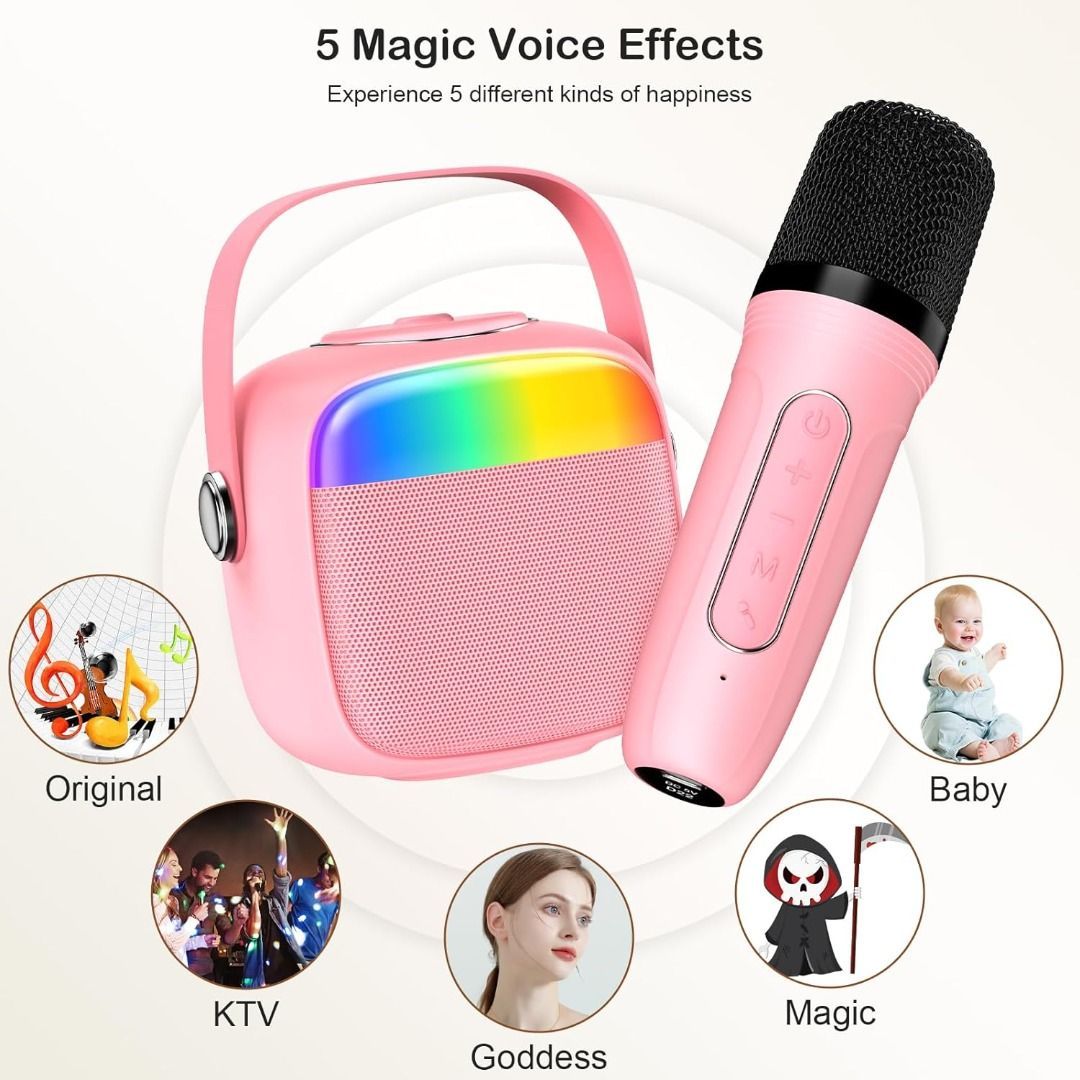 Bluetooth Kids Karaoke Machine Speaker With 1 Microphone Girls