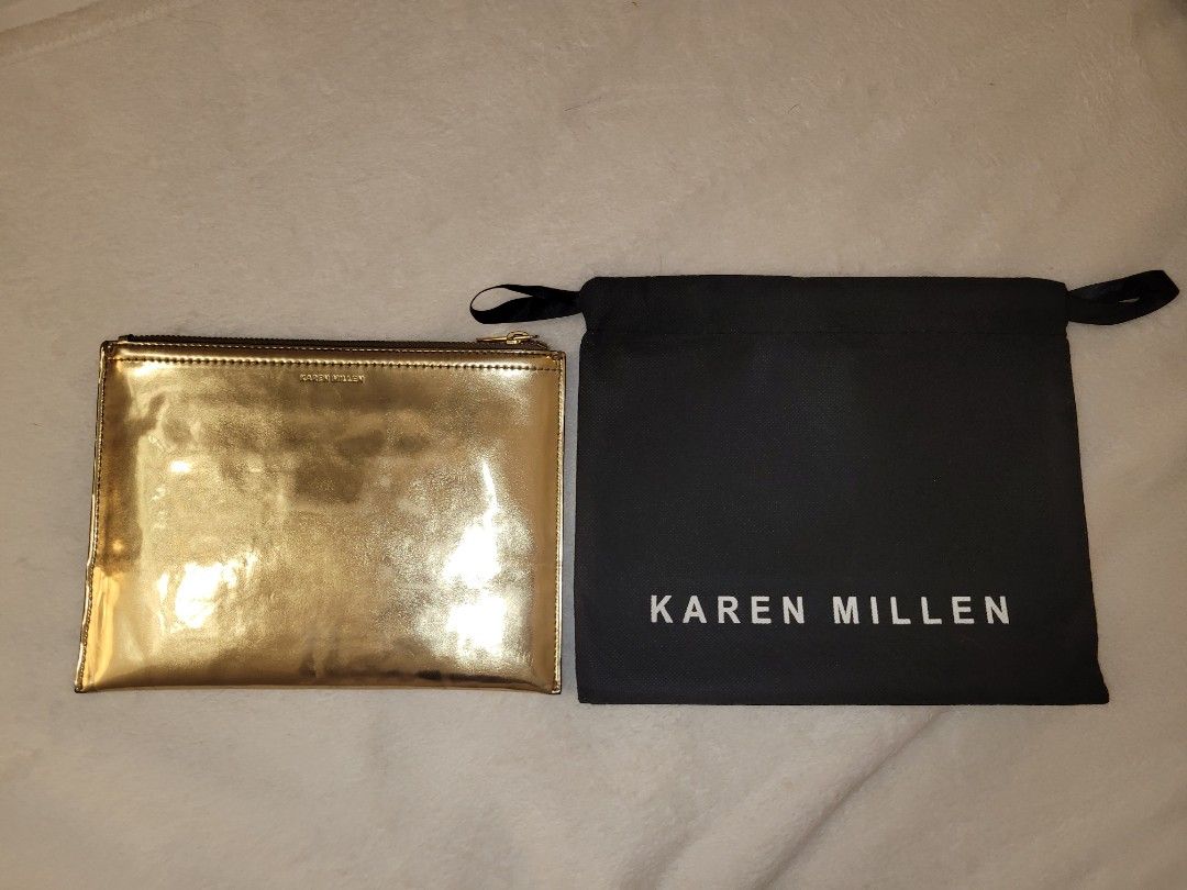Karen millen gold clutch new arrivals bag