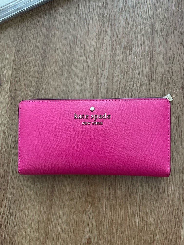Hot pink kate spade wallet best sale
