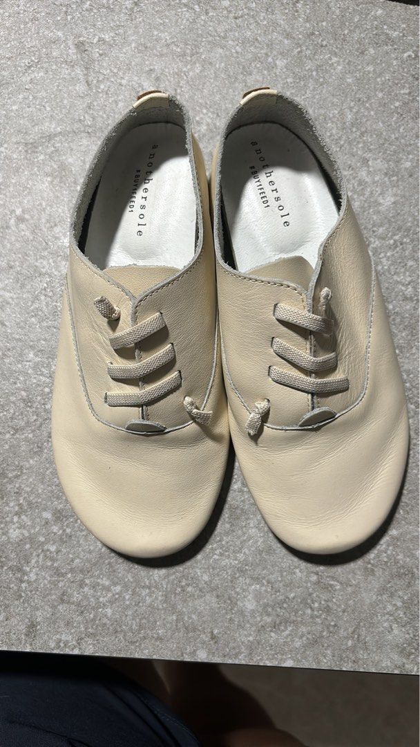 Kids white leather shoes