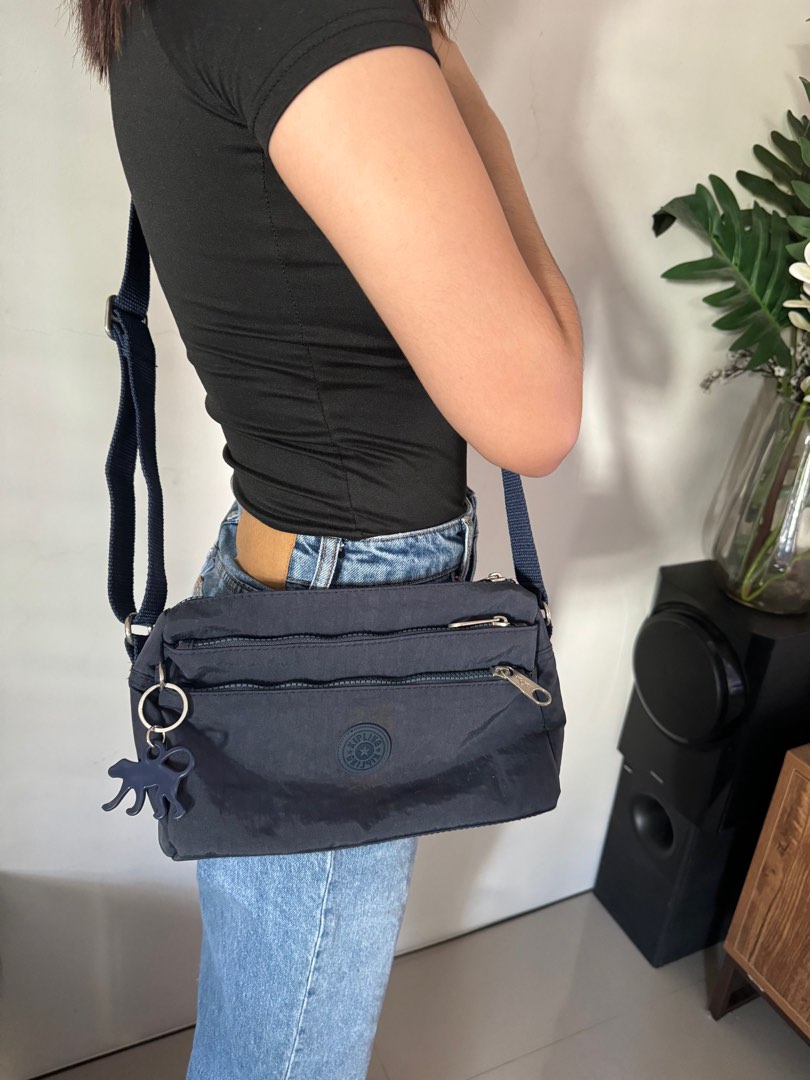 KIPLING Cross body bag navy blue color, Women's Fashion, Bags