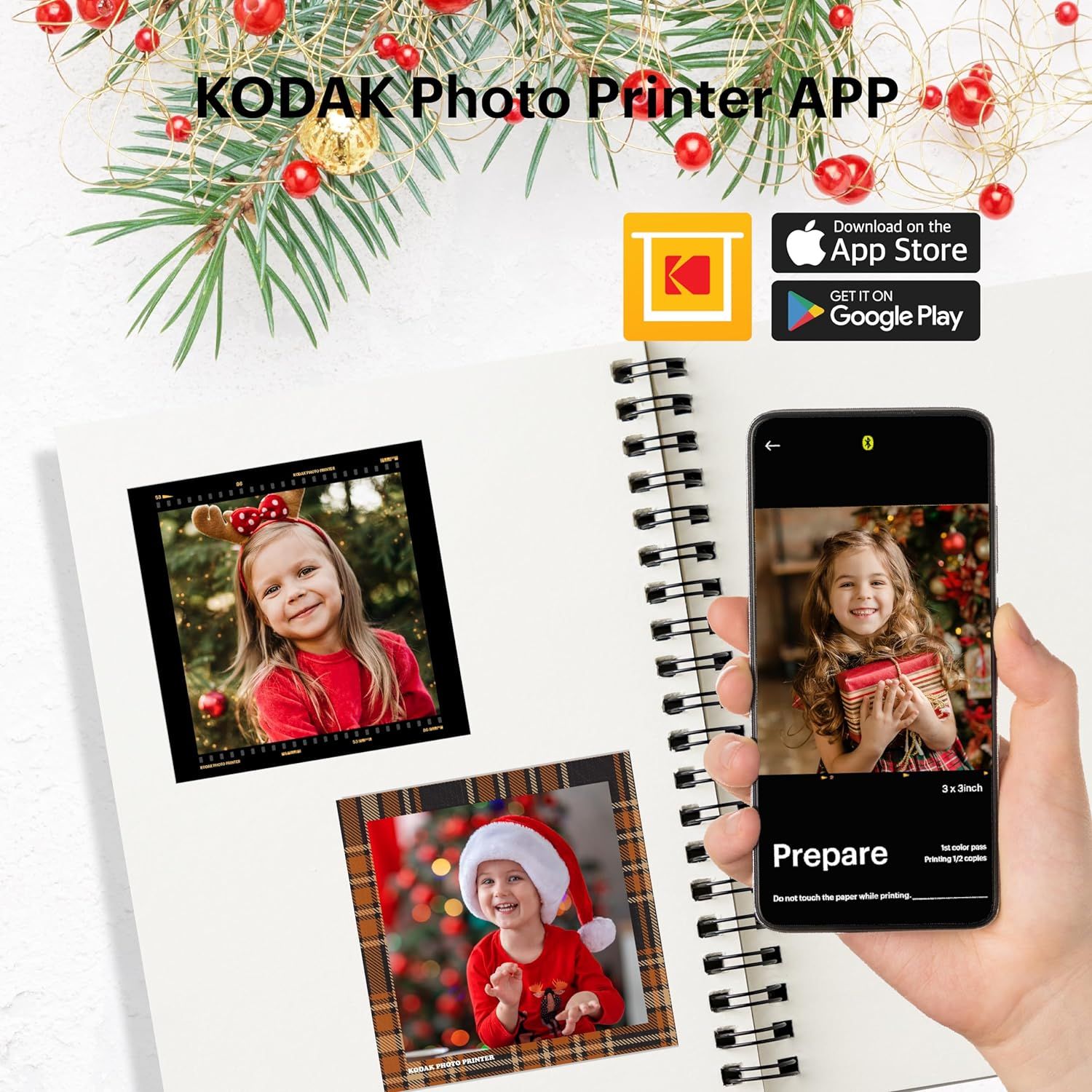 KODAK Mini 3 Retro Portable Photo Printer, Compatible with iOS, Android &  Bluetooth Devices, Real Photo (3x3), 4Pass Technology & Laminating Process,  Print Photos Yellow : : Electronics