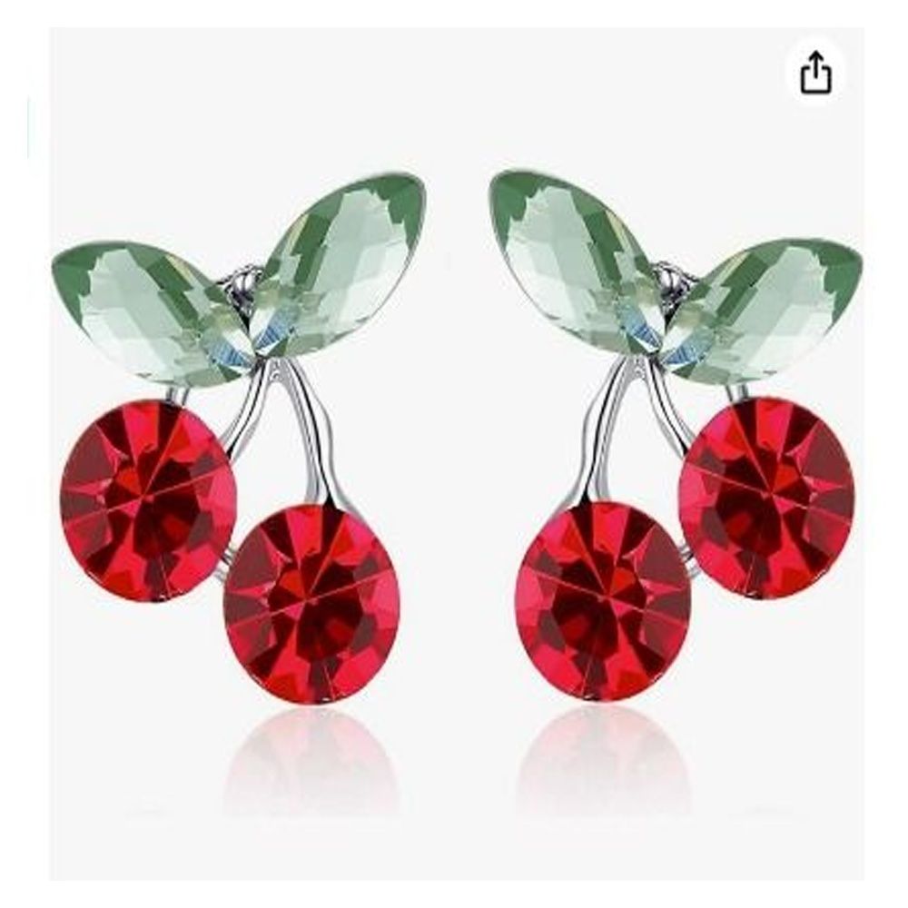 Cherry earrings studs top