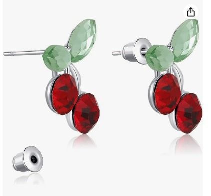 Red sales post earrings