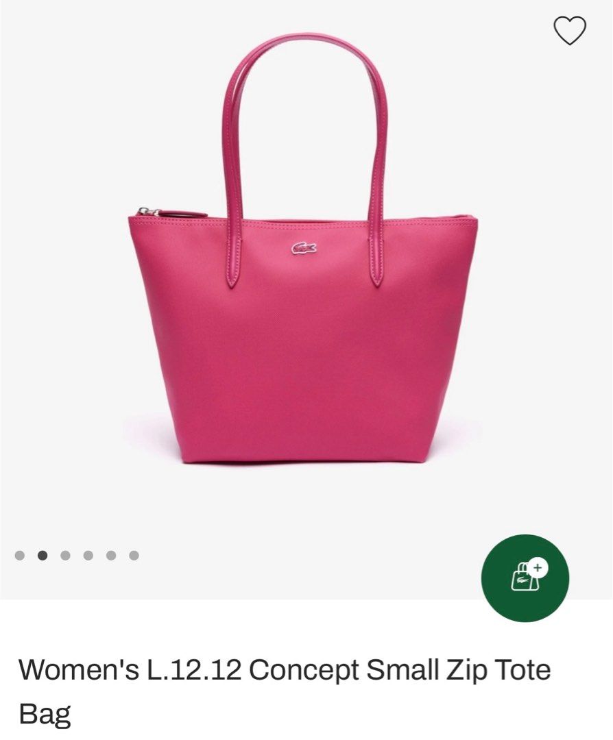 LACOSTE CONCEPT SMALL ZIP TOTE BAG (Category: Luxury Bags & Wallets) located in Cabuyao City. Submitted by thvseokjin (Listing ID 1279509507, Image 1). Description: ORIGINAL & PURCHASED VIA WEBSITE SPINELLE M73 HOT PINK COLOR PLS PM FOR LAST PRICE I CAN GIVE DISCOUNT 3 TIMES LANG NAGAMIT (MAY SIGN OF USAGE LANG NA NAGAMIT) PWEDE NAMAN LINISIN USING DETERGENT SOLDOUT NA SA WEBSITE SO PRETTYYY IRL 💘💘☁️.