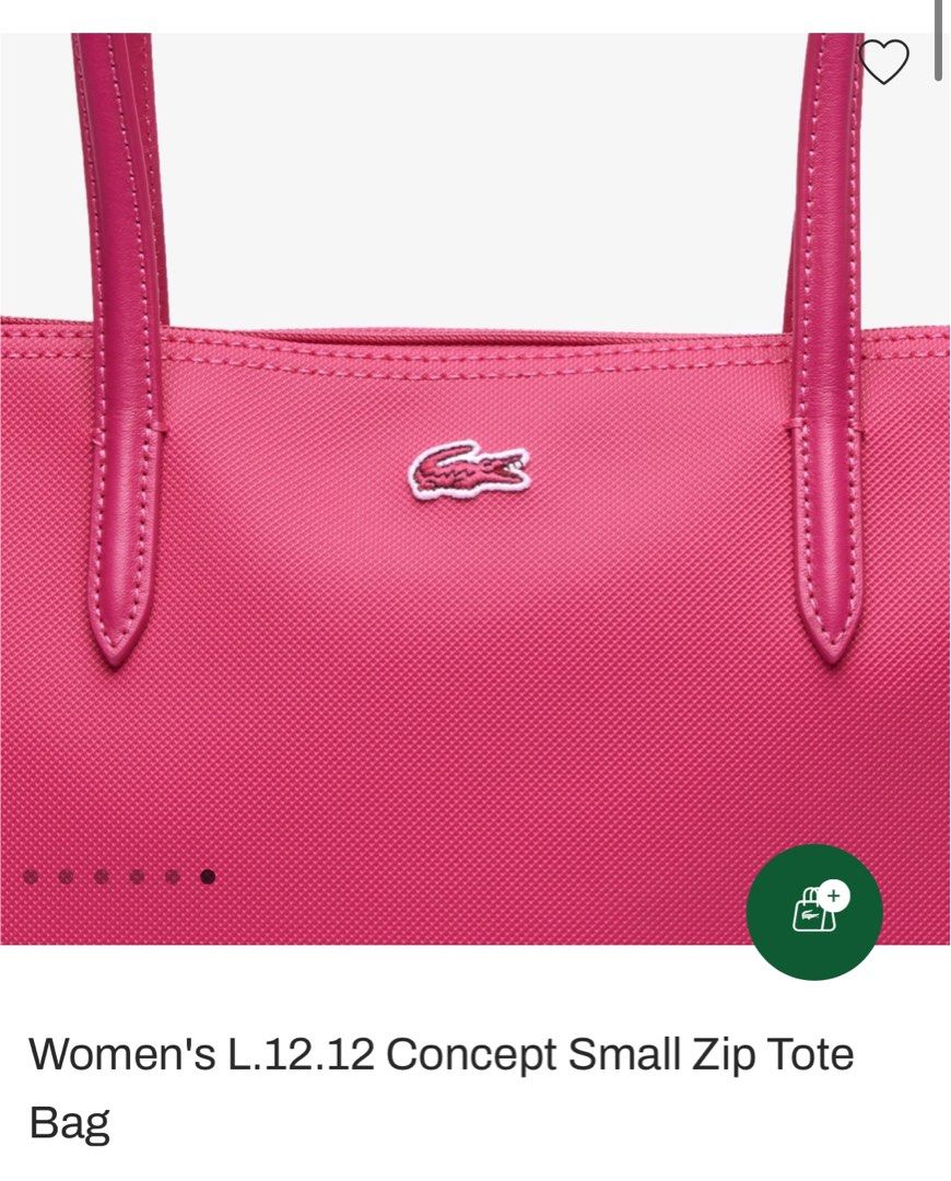 LACOSTE CONCEPT SMALL ZIP TOTE BAG (Category: Luxury Bags & Wallets) located in Cabuyao City. Submitted by thvseokjin (Listing ID 1279509507, Image 3). Description: ORIGINAL & PURCHASED VIA WEBSITE SPINELLE M73 HOT PINK COLOR PLS PM FOR LAST PRICE I CAN GIVE DISCOUNT 3 TIMES LANG NAGAMIT (MAY SIGN OF USAGE LANG NA NAGAMIT) PWEDE NAMAN LINISIN USING DETERGENT SOLDOUT NA SA WEBSITE SO PRETTYYY IRL 💘💘☁️.