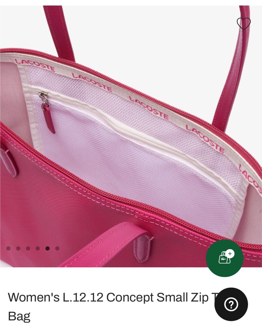 LACOSTE CONCEPT SMALL ZIP TOTE BAG Luxury Bags Wallets on