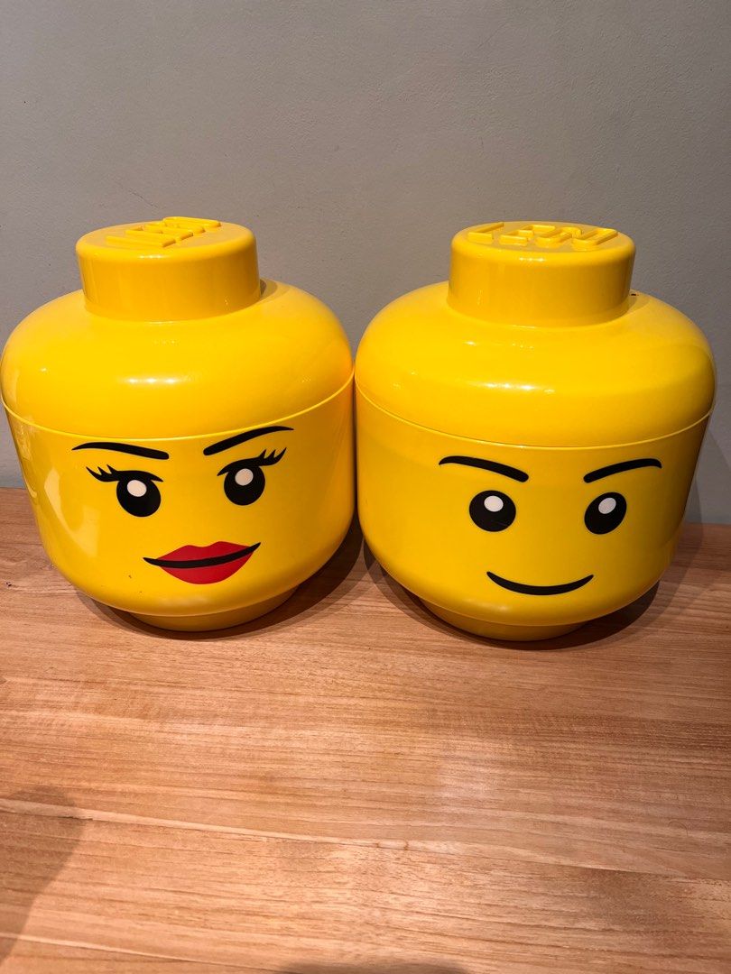 Boy Sold Lego minifig minifigurine Head storage extra large XL
