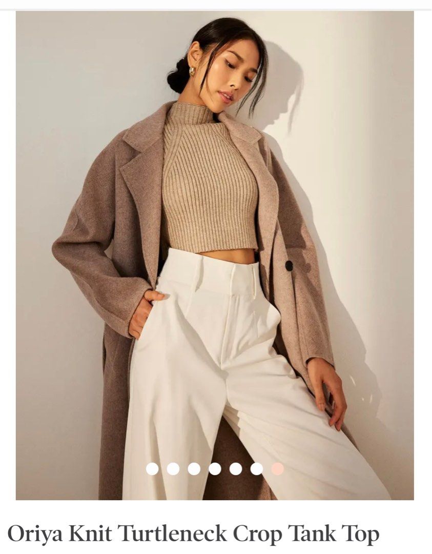 Buy Oriya Knit Turtleneck Crop Tank Top @ Love, Bonito Singapore, Shop  Women's Fashion Online