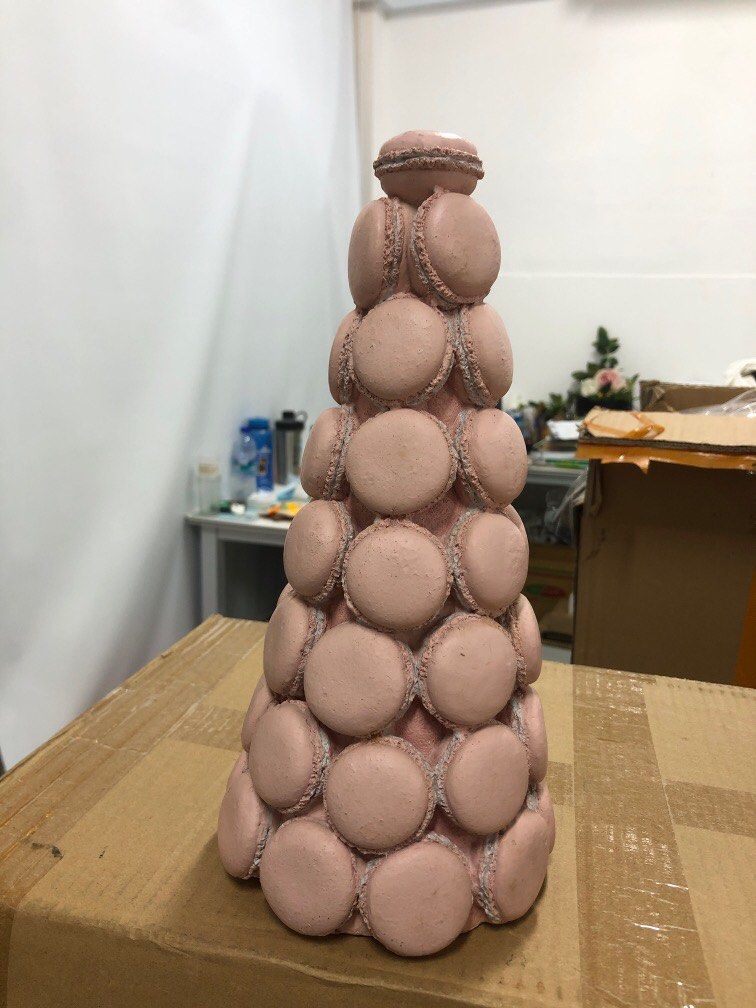 Macaron tree (Category: Other Home Decor) located in Singapore. Submitted by lilac2727 (Listing ID 1279517064, Image 1). Description: Used as a prop. Approx measurements: height 28cm, width of base 14cm For self-collection at Tampines industrial park..