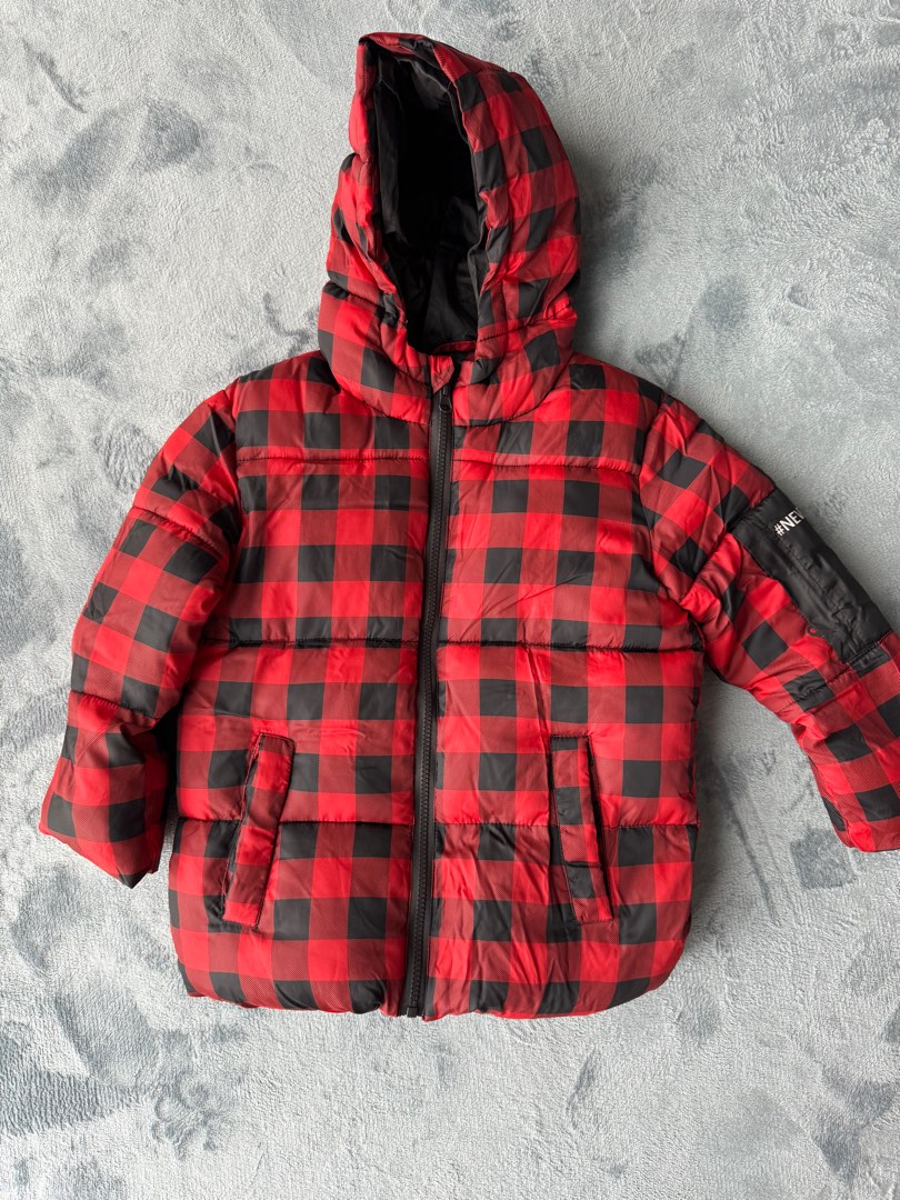 Mango plaid puffer online