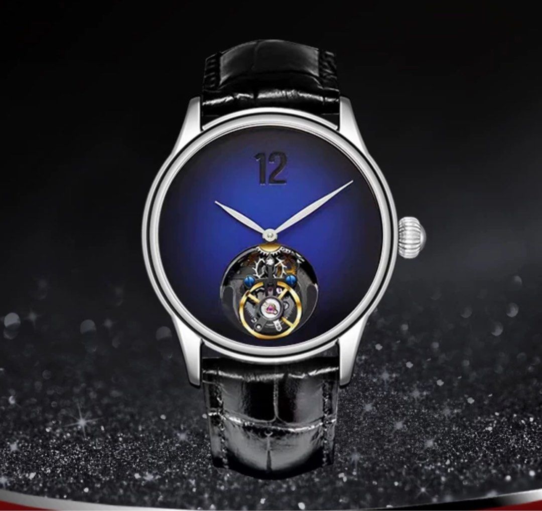 MERKUR Single Tourbillon Mechanical Hand Wind Watch Promotion Limited time