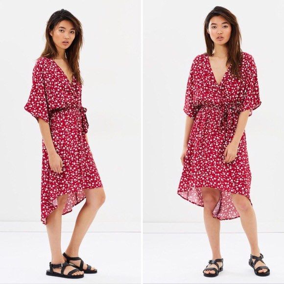 Minkpink roses are online red ditty midi dress