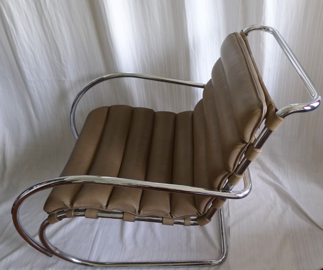 Mr Lounge Chair by Knoll Studio (Category: Chairs) located in Taguig. Submitted by pavarotti (Listing ID 1279535252, Image 3). Description: Reduced price from 180,000.I have 2 pieces available. Authentic and very rare, mid century modern, all original Ludwig Mies Van Der Rohe (Mr Lounge Chair with arms 1927). Knoll Studio and signature of designer and director of the Bauhaus Ludwig Mies Van Der Rohe are stamped on the frame. Seen in the Museum of