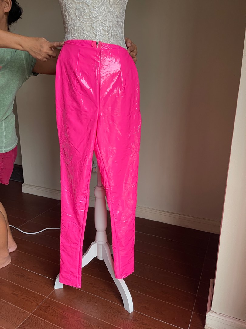 Pink Vinyl Jeans Vinyl Pants Pink Outlet