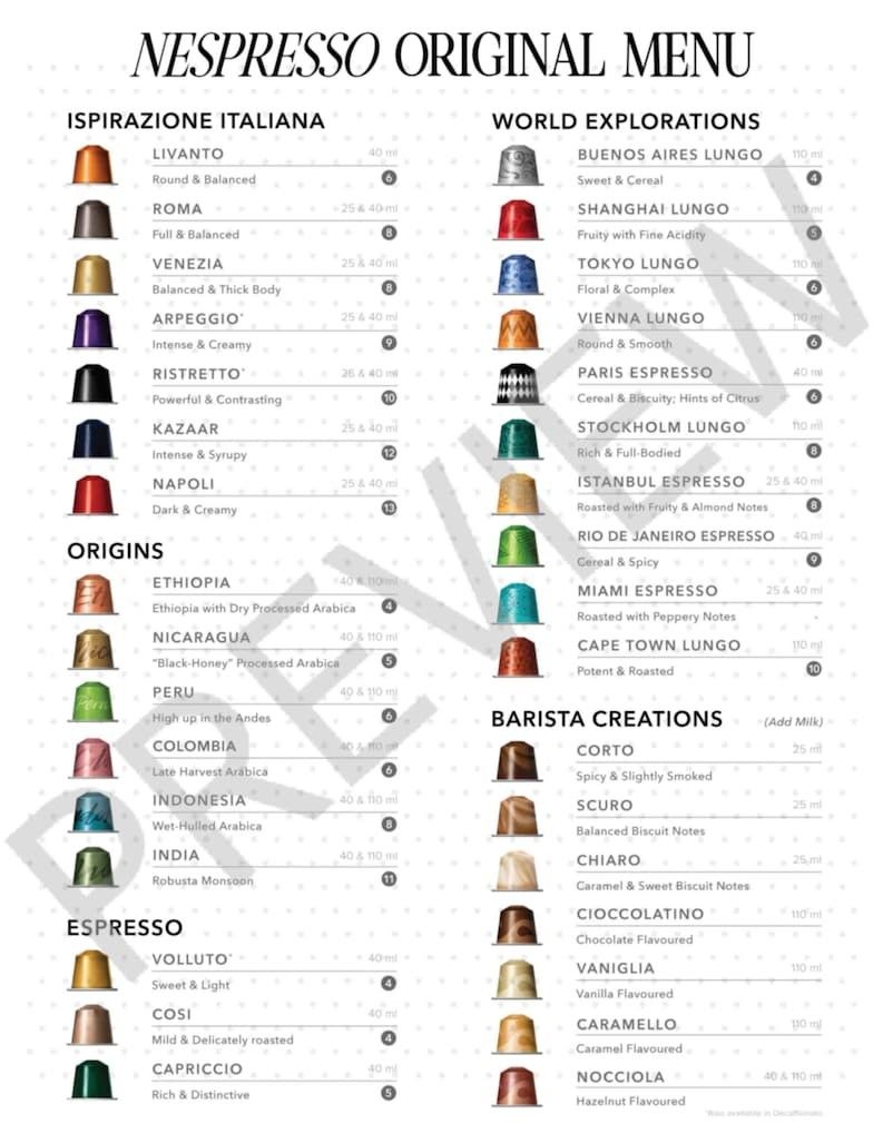 Nespresso Capsules Original Vertuo Food Drinks Beverages on Carousell