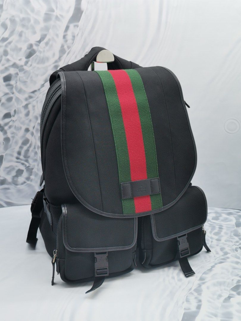 Techno canvas backpack gucci top