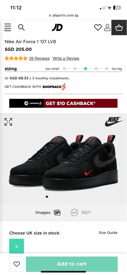 Air forces with red tick top
