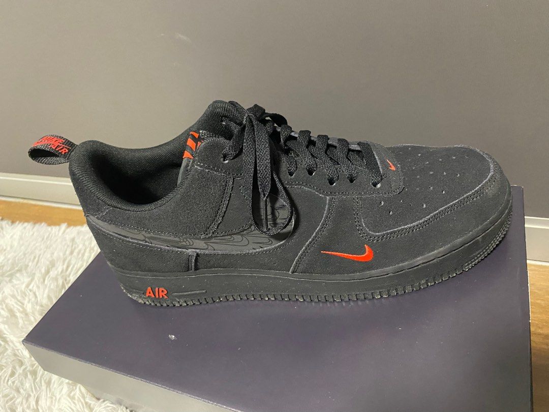 Air force 1 07 black and red cheap