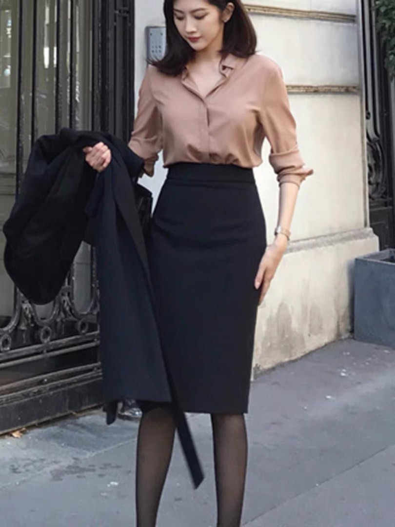 Black skirt cheap office wear