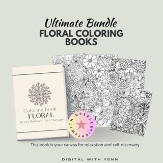 On sale! Botanical Blooms Coloring Book- Embrace the Beauty of Nature through Colors! - Art theraphy