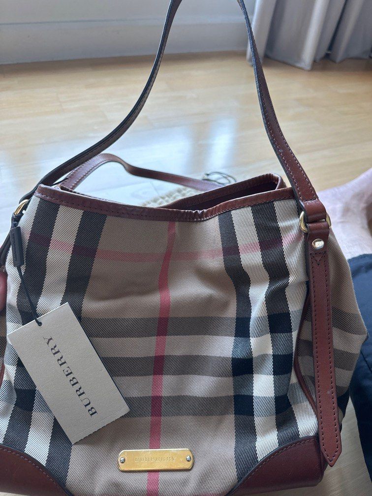 Burberry bridle house check small canterbury tote on sale