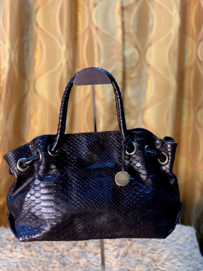 Original Furla Carmen Embossed leather hand bag Luxury Bags Wallets on Carousell