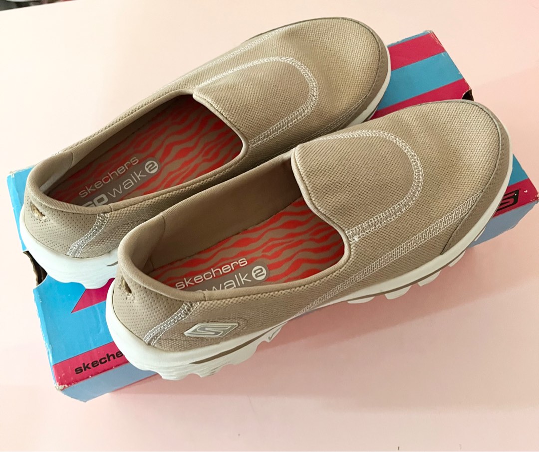 Skechers go walk 2 beige discount