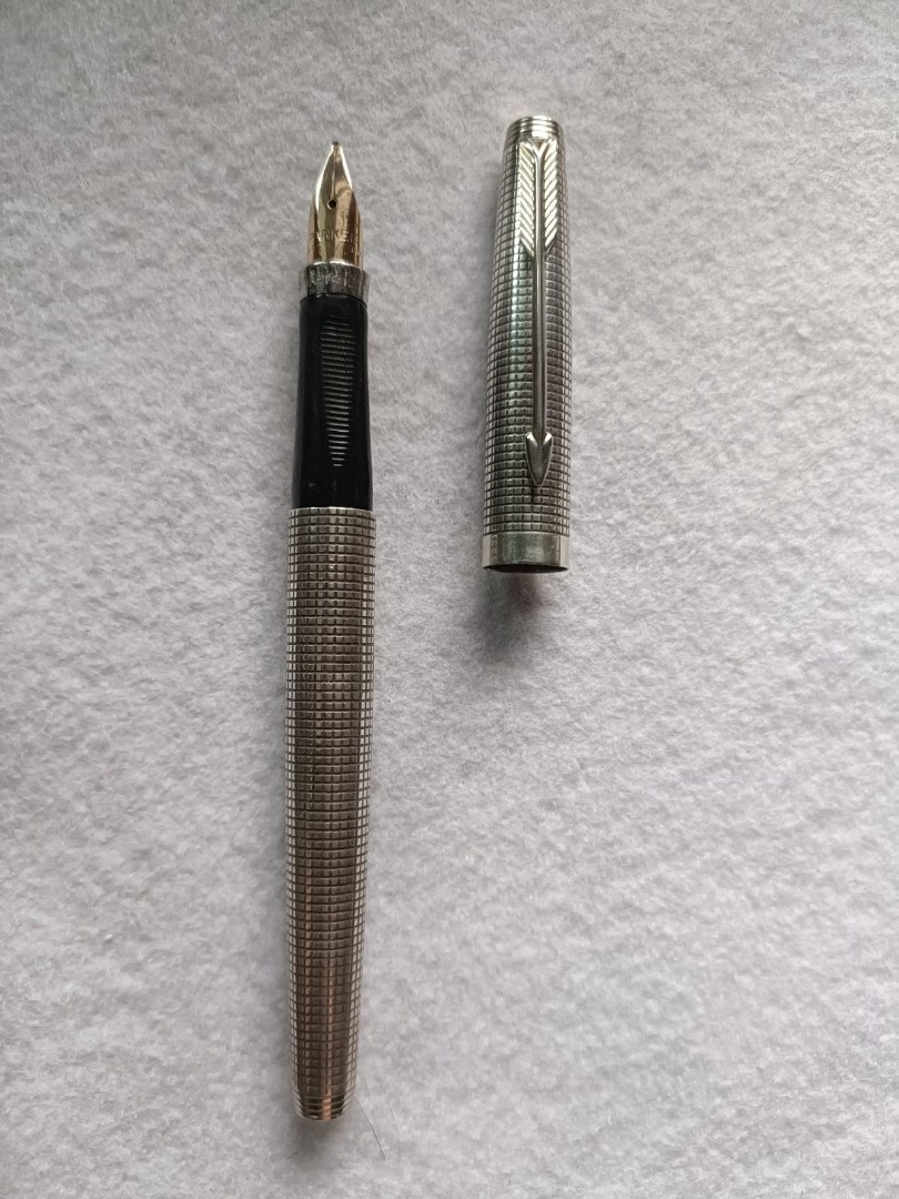 Parker 75 Cisele Sterling Silver 925, 14k Gold Nib Fountain Pen ...