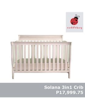 Pre-loved Solana 3in1 convertible crib in white