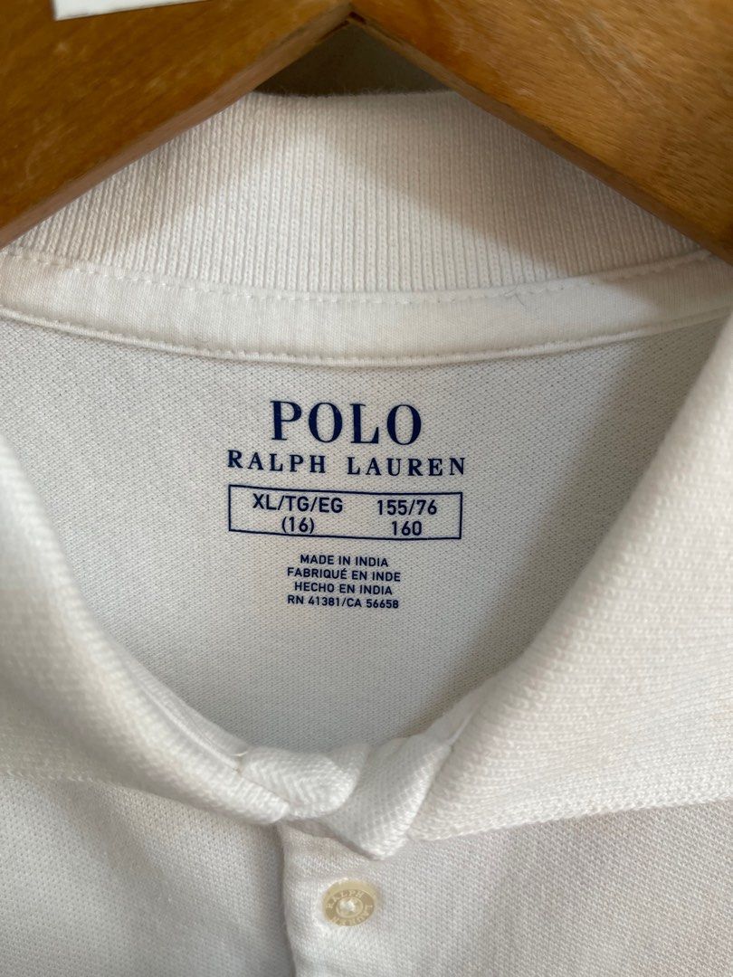 RALPH LAUREN Classic Mesh Polo Shirt White/Pink, Women's Fashion, Tops ...
