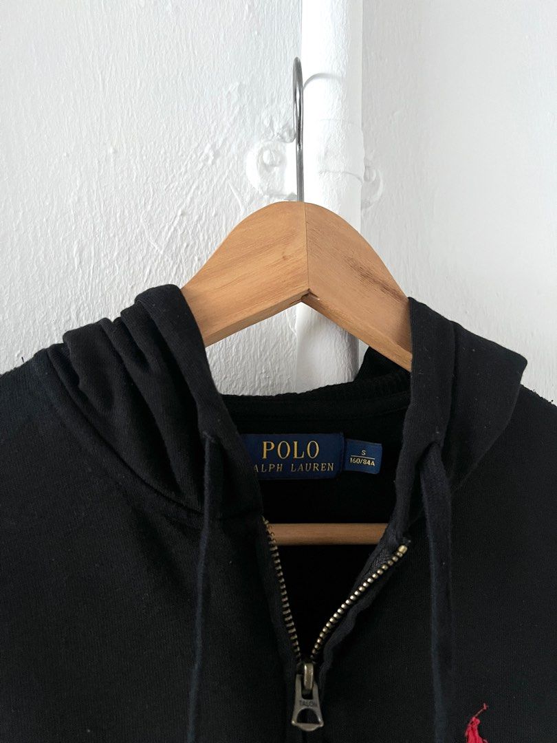 Ralph Lauren Essential Ladies Black Zip Up Hoodie Women s