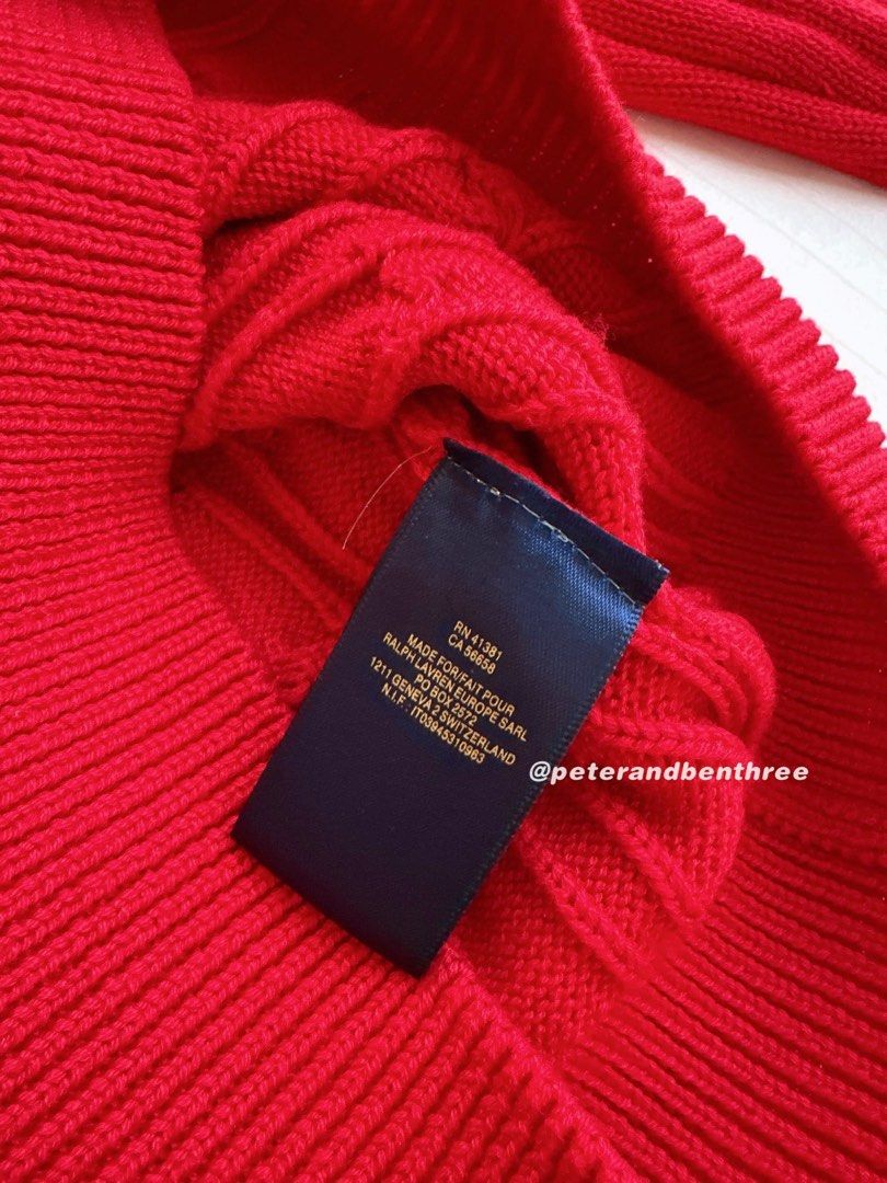 Ralph lauren on sale red cardigan