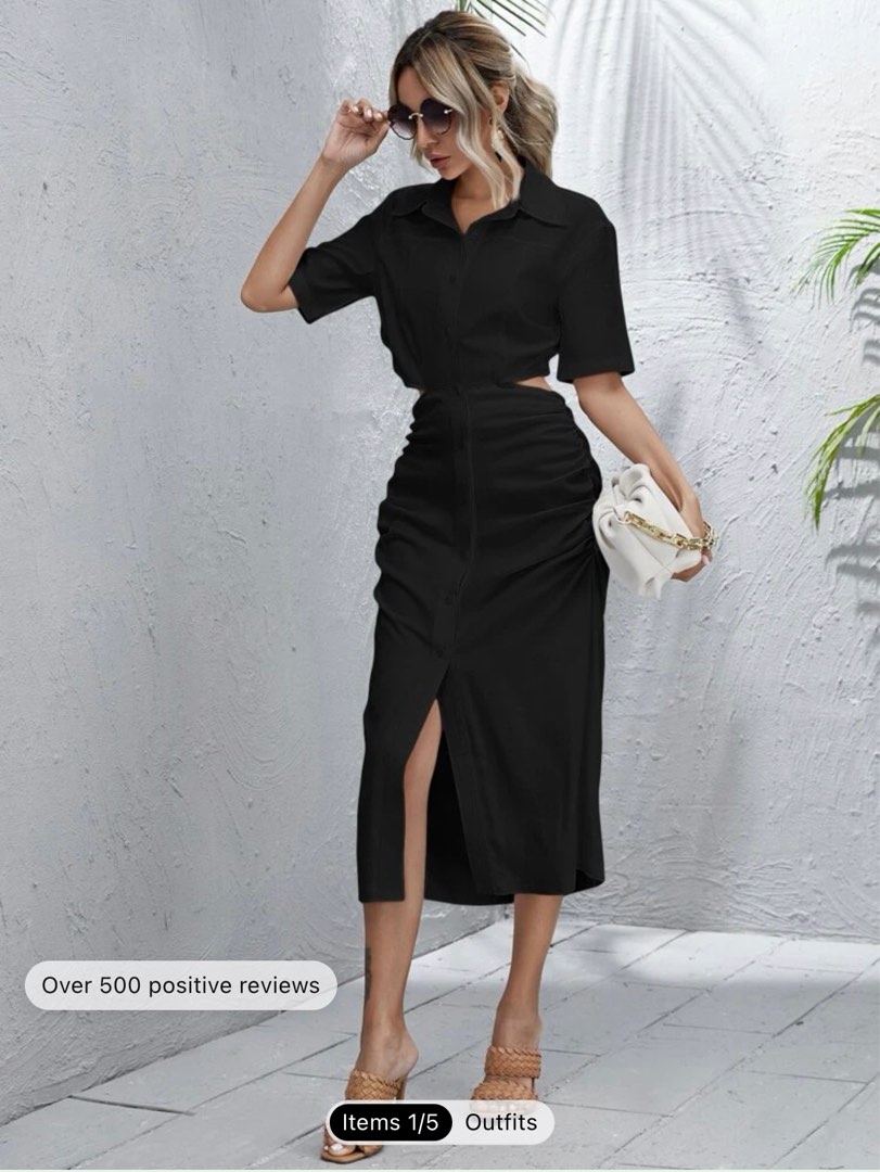 SHEIN Privé Square Neck Sleeveless A-line Dress