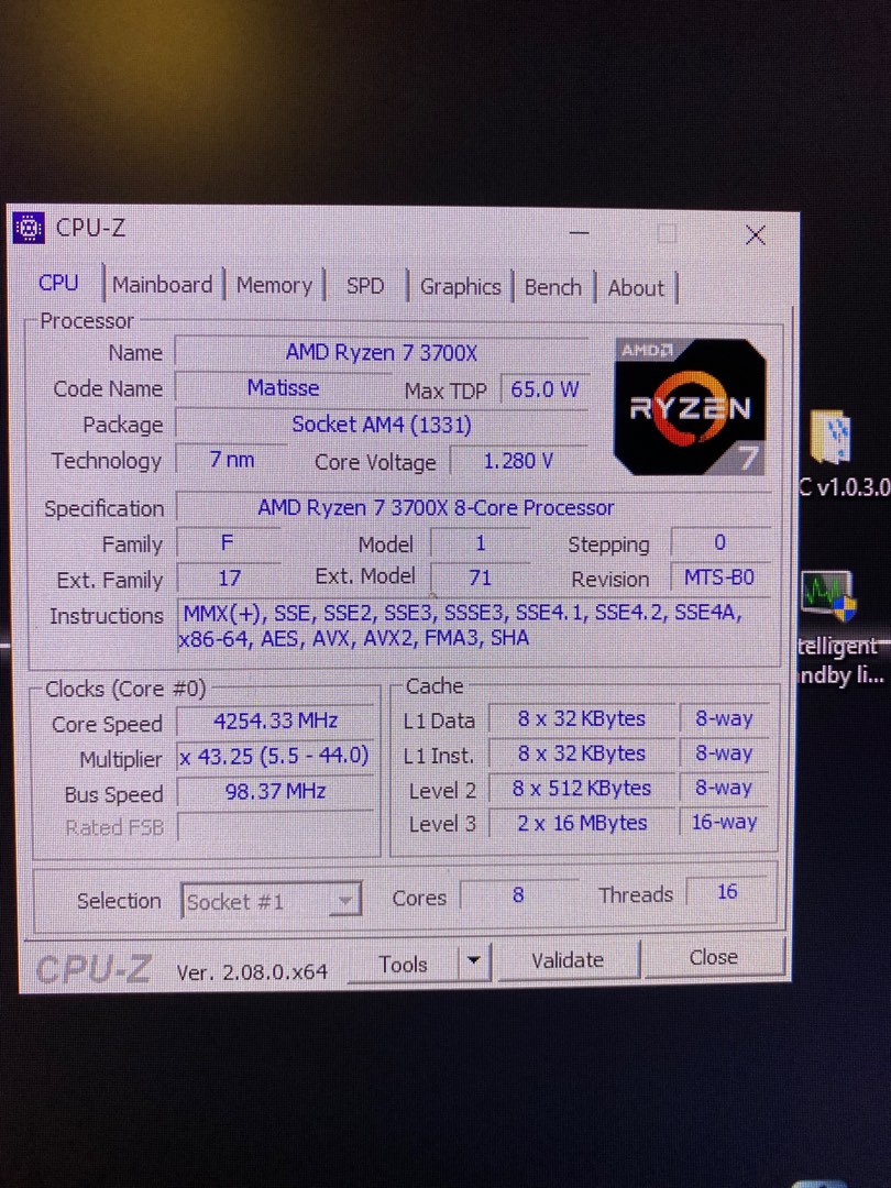 Ryzen 7 3700x cpu z 2025 benchmark