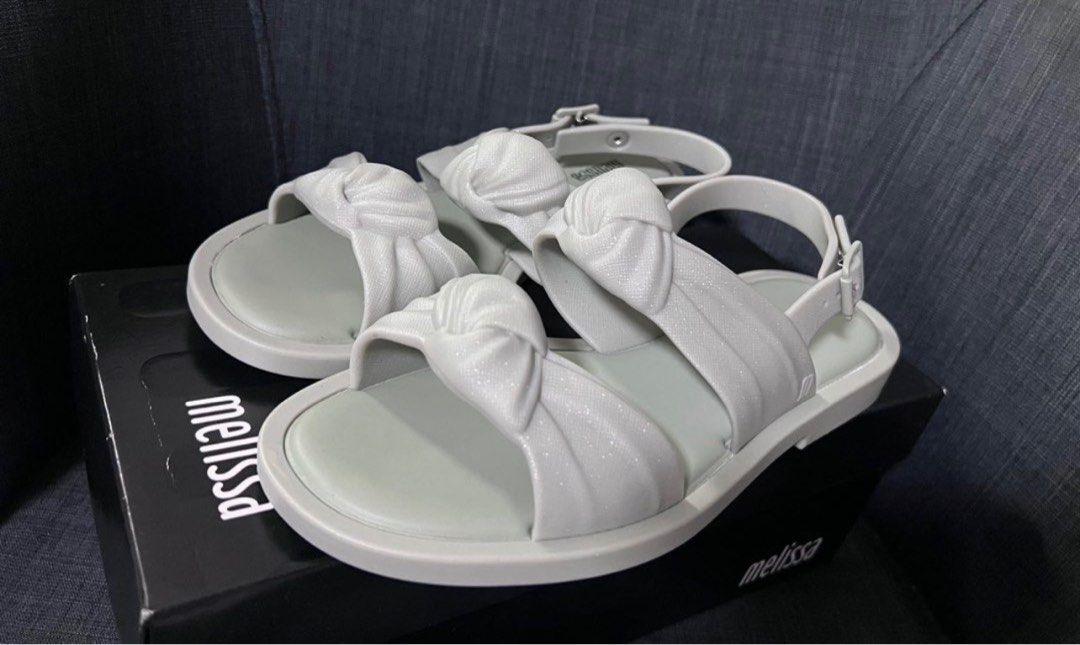 SALE MELISSA VELVET SANDALS IN MINT Women s Fashion Footwear