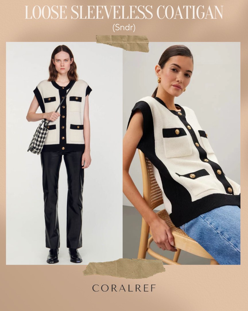 Sandro Loose Sleeveless Coatigan