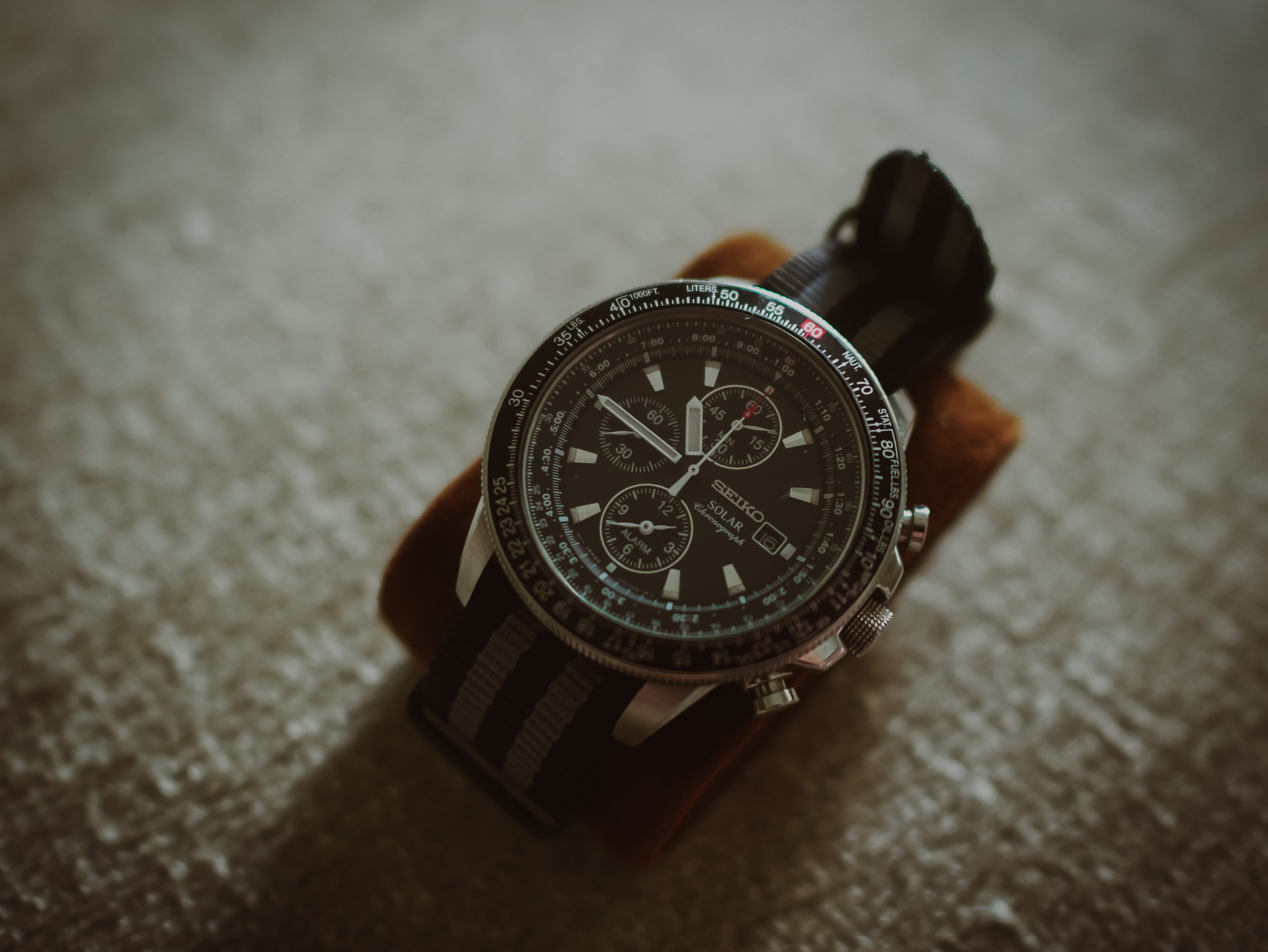 Seiko Flightmaster Chronograph Solar SSC009P3 Black Dial AKA The