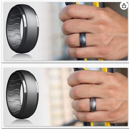 Silicone Ring Men Mens Silicone Wedding Band Rubber Wedding