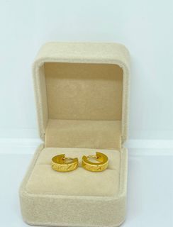 Small hoop stainless gold earrings with jewelry box