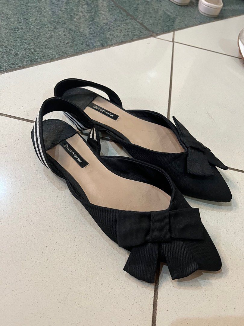 navy blue slingback flats
