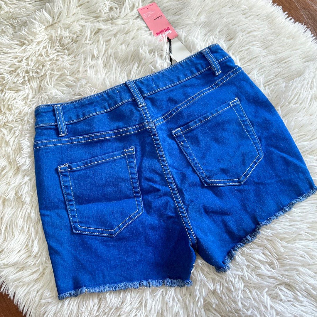 Stretchable denim shorts top