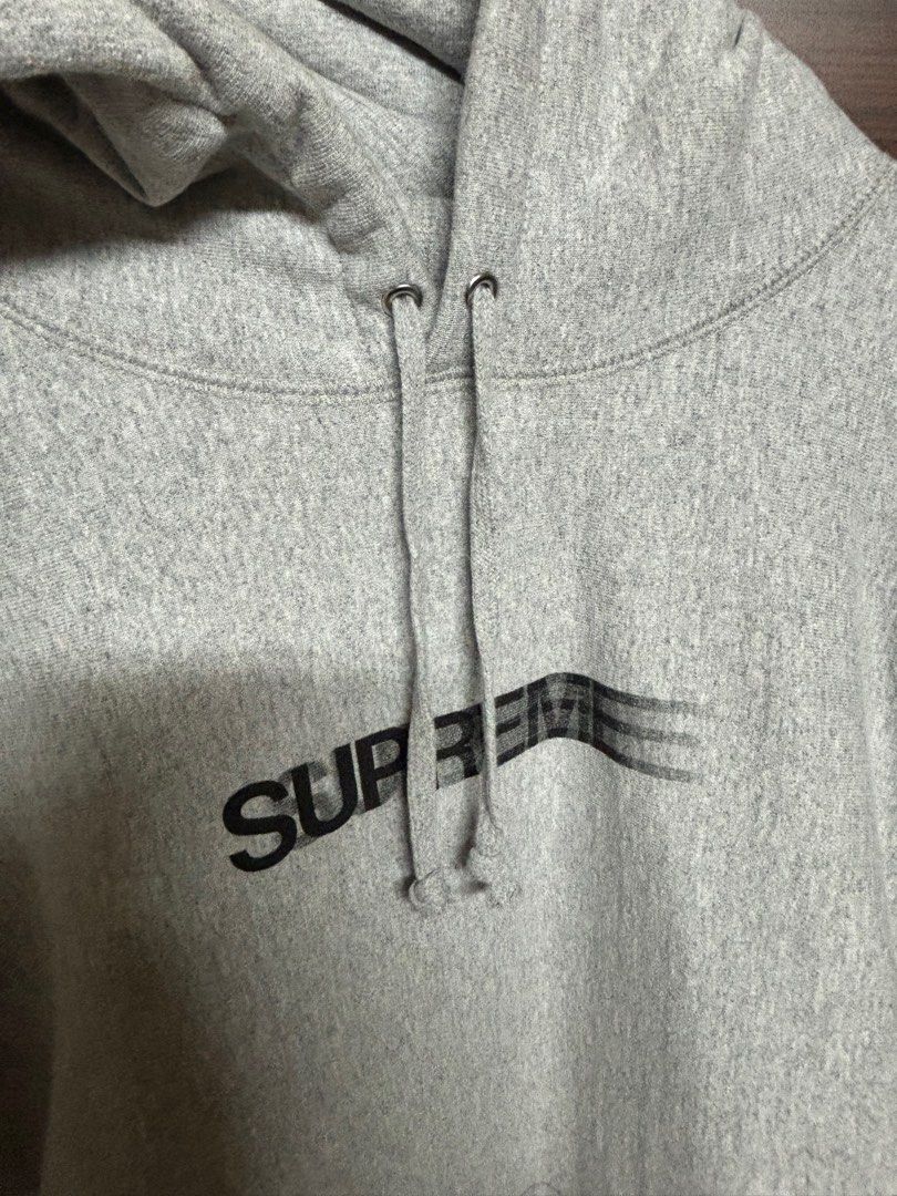 Supreme 23SS Motion Logo Hooded Sweatshirt 幻影帽T 灰色, 他的時尚