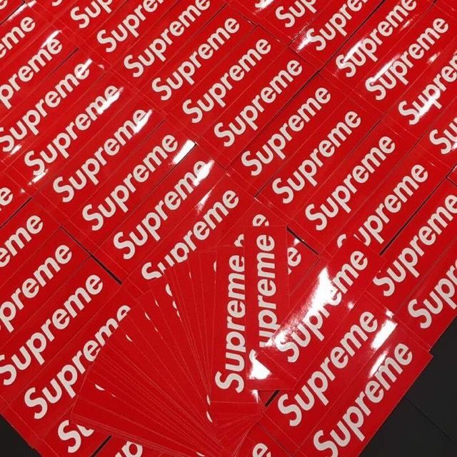 100 supreme box logo stickers store