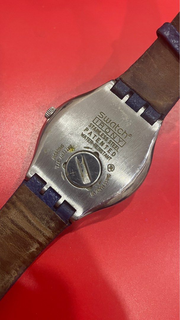 Jam tangan swatch irony stainless deals steel