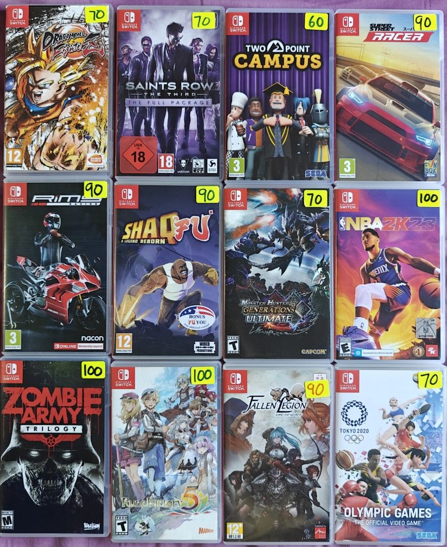 Switch game second shop hand